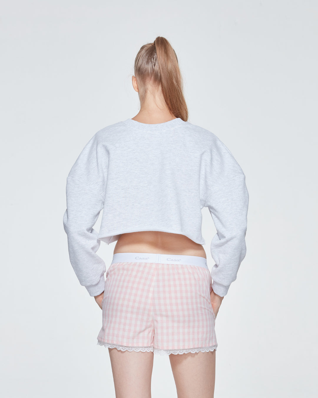 TERRY CROPPED TOP (GREY)