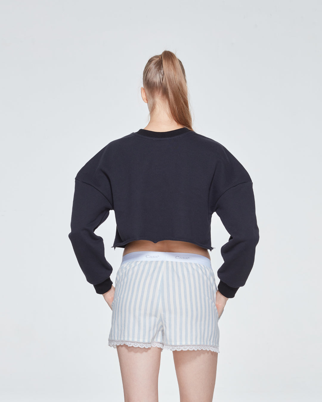 TERRY CROPPED TOP (BLACK)