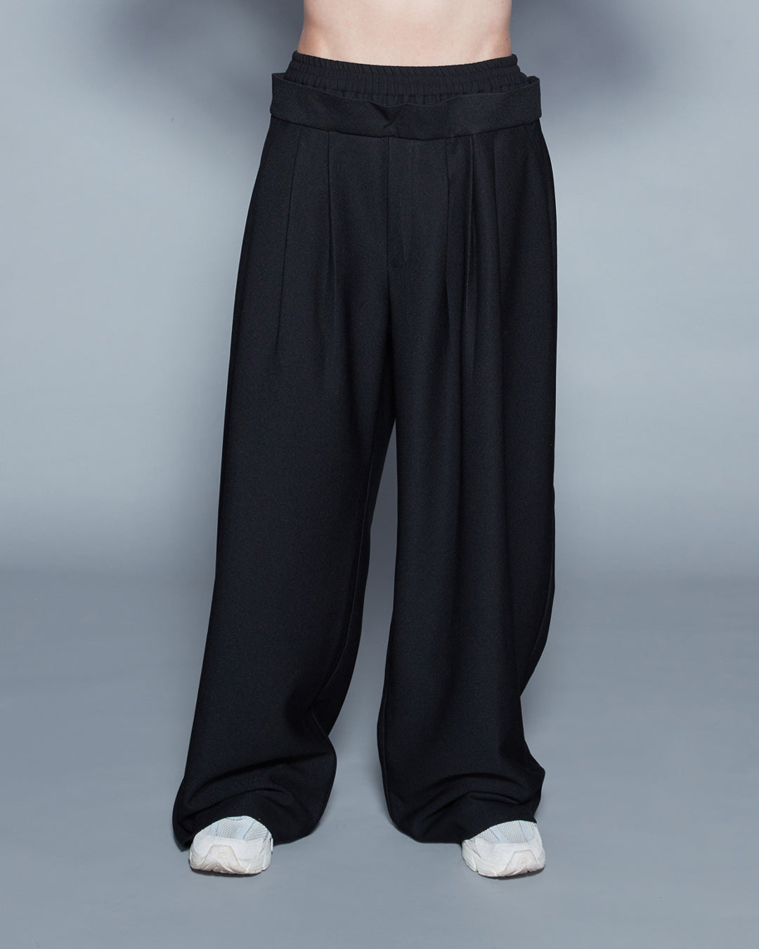 DOUBLE WAIST TROUSERS (BLACK)