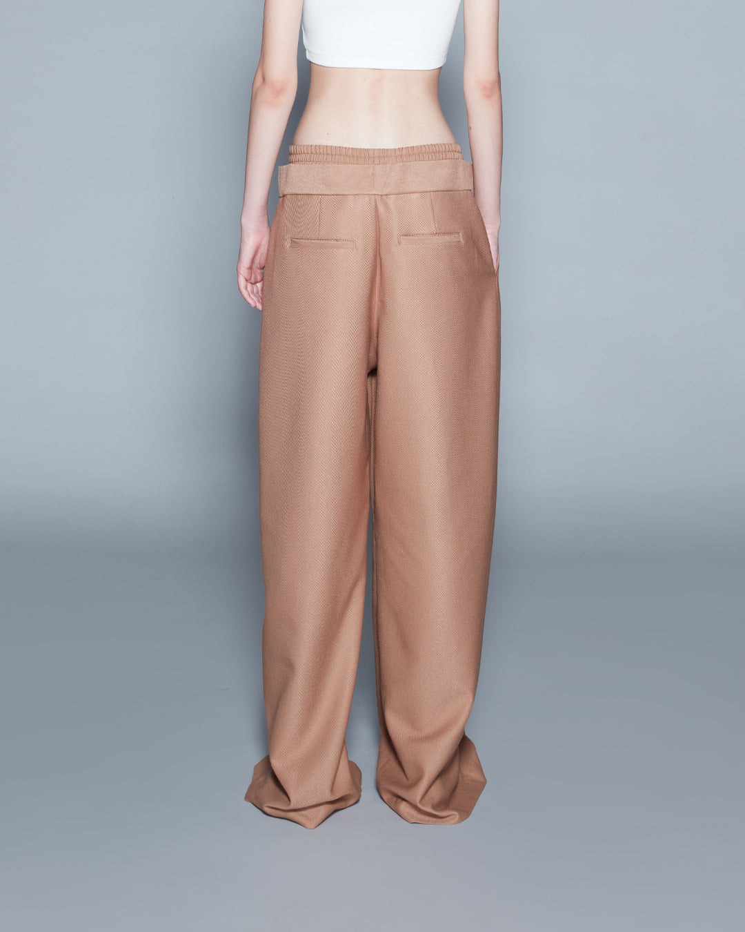DOUBLE WAIST TROUSERS (BROWN)