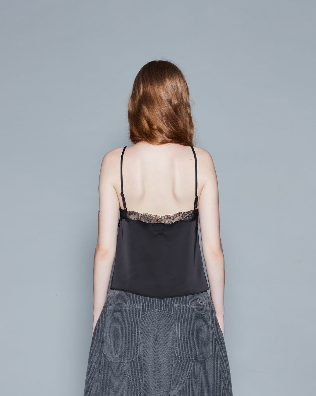 LACE TRIMMED CAMI TOP (BLACK)