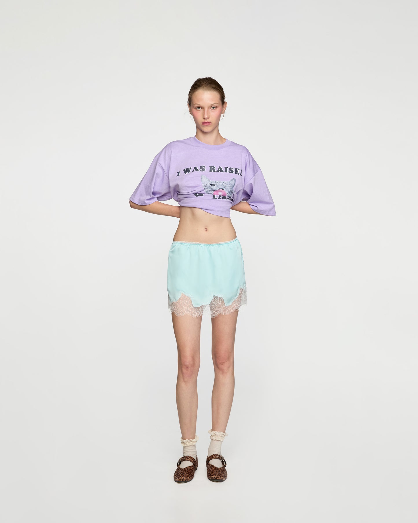 SATIN SKORT (BLUE)