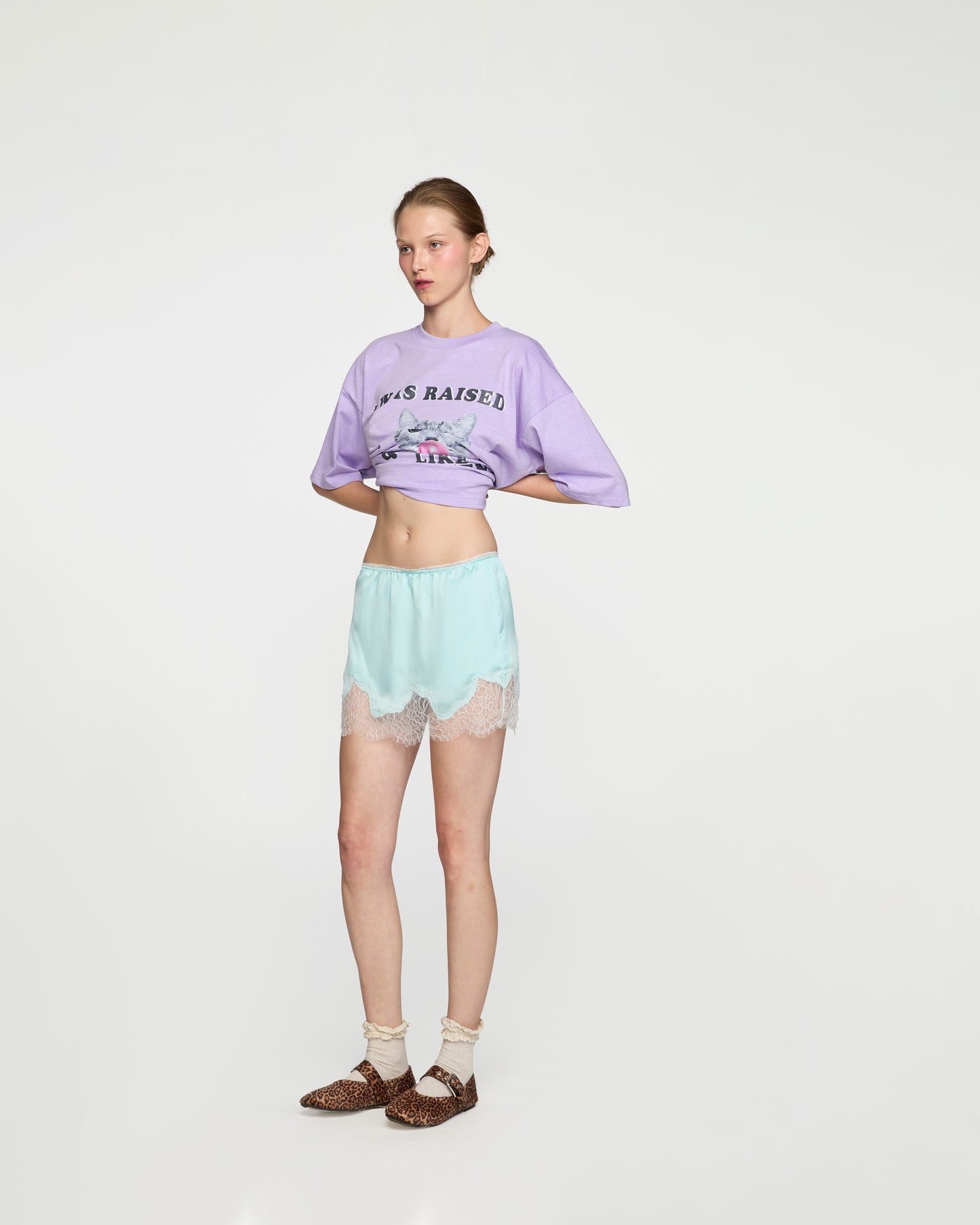 SATIN SKORT (BLUE)