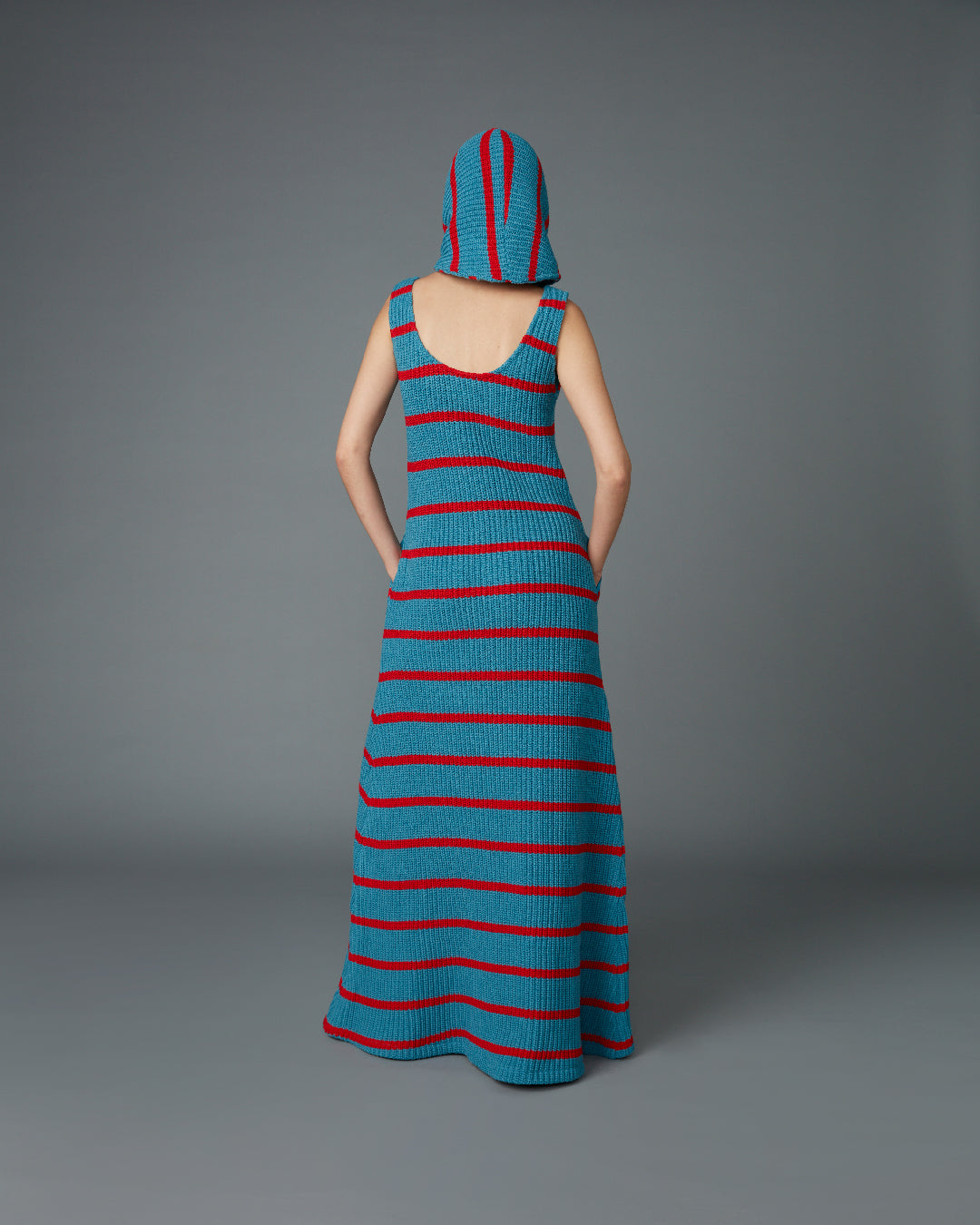 KNITTED DRESS (BLUE)