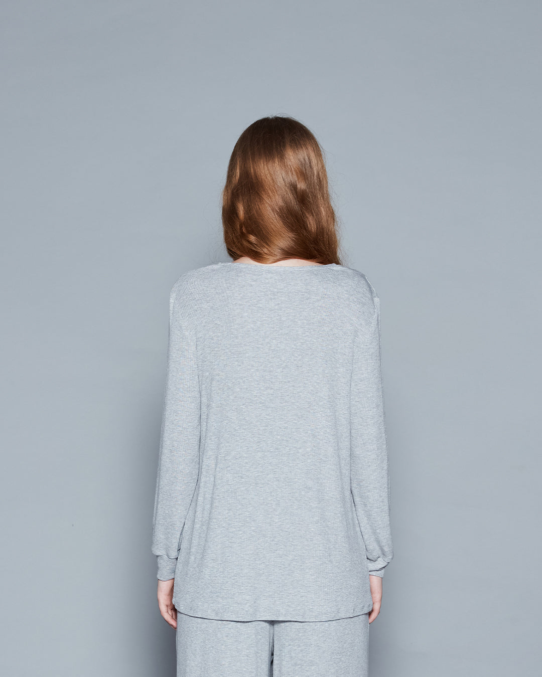 RIBBED PJ SET (GREY)