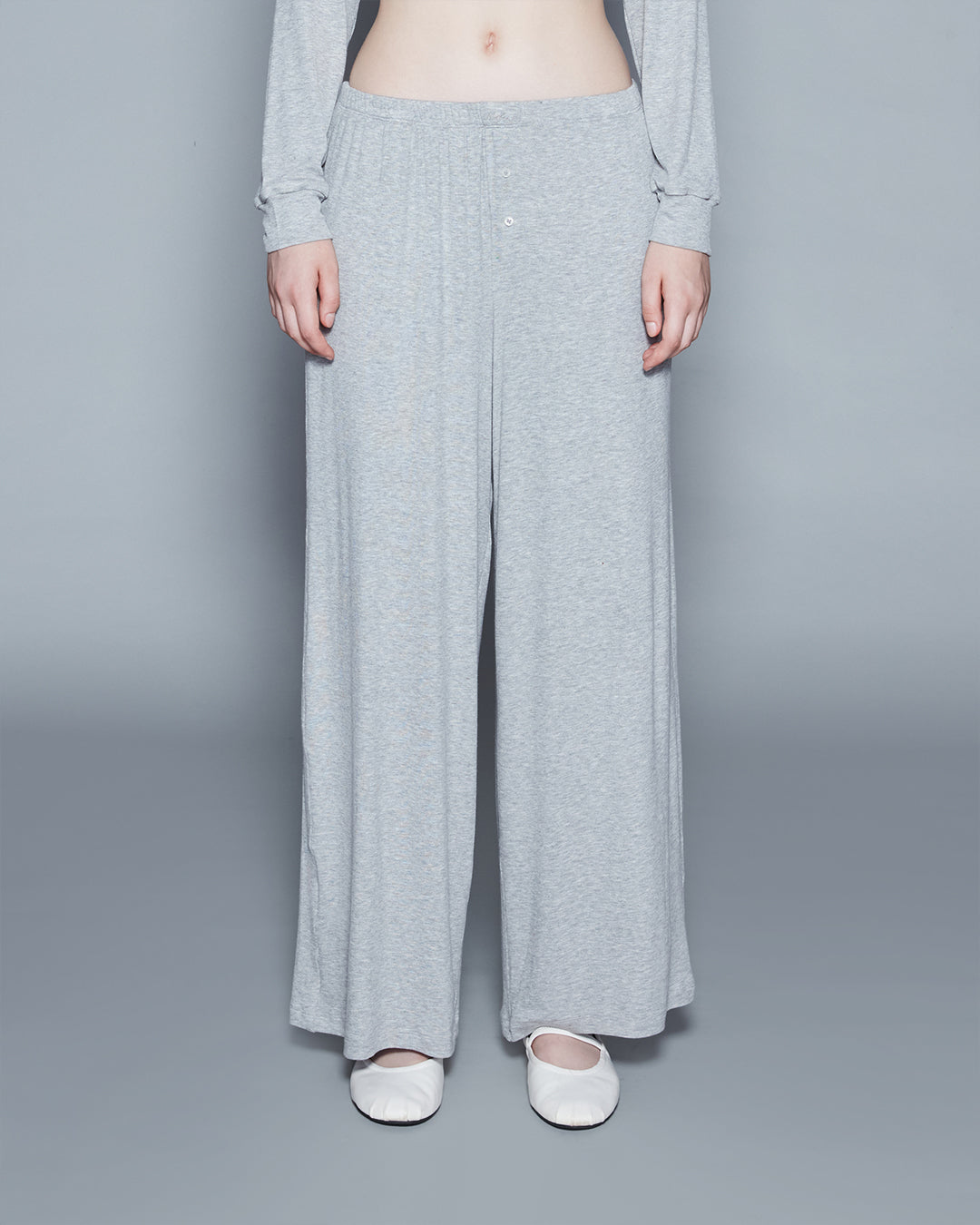 RIBBED PJ SET (GREY)