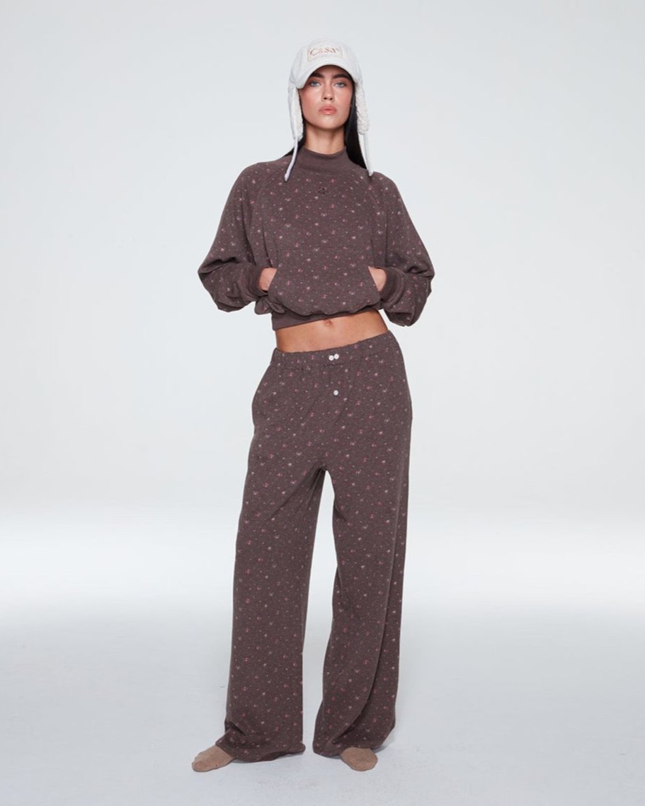 KHLOE SWEATER (FLORAL BROWN)