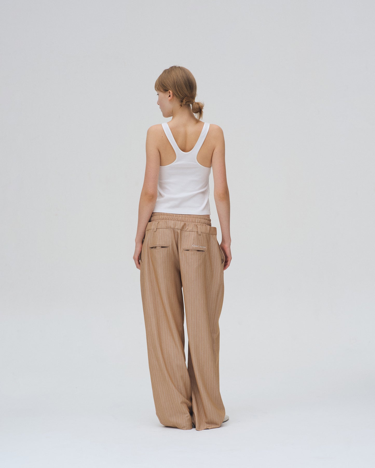 TAILORED PANTS (BROWN)