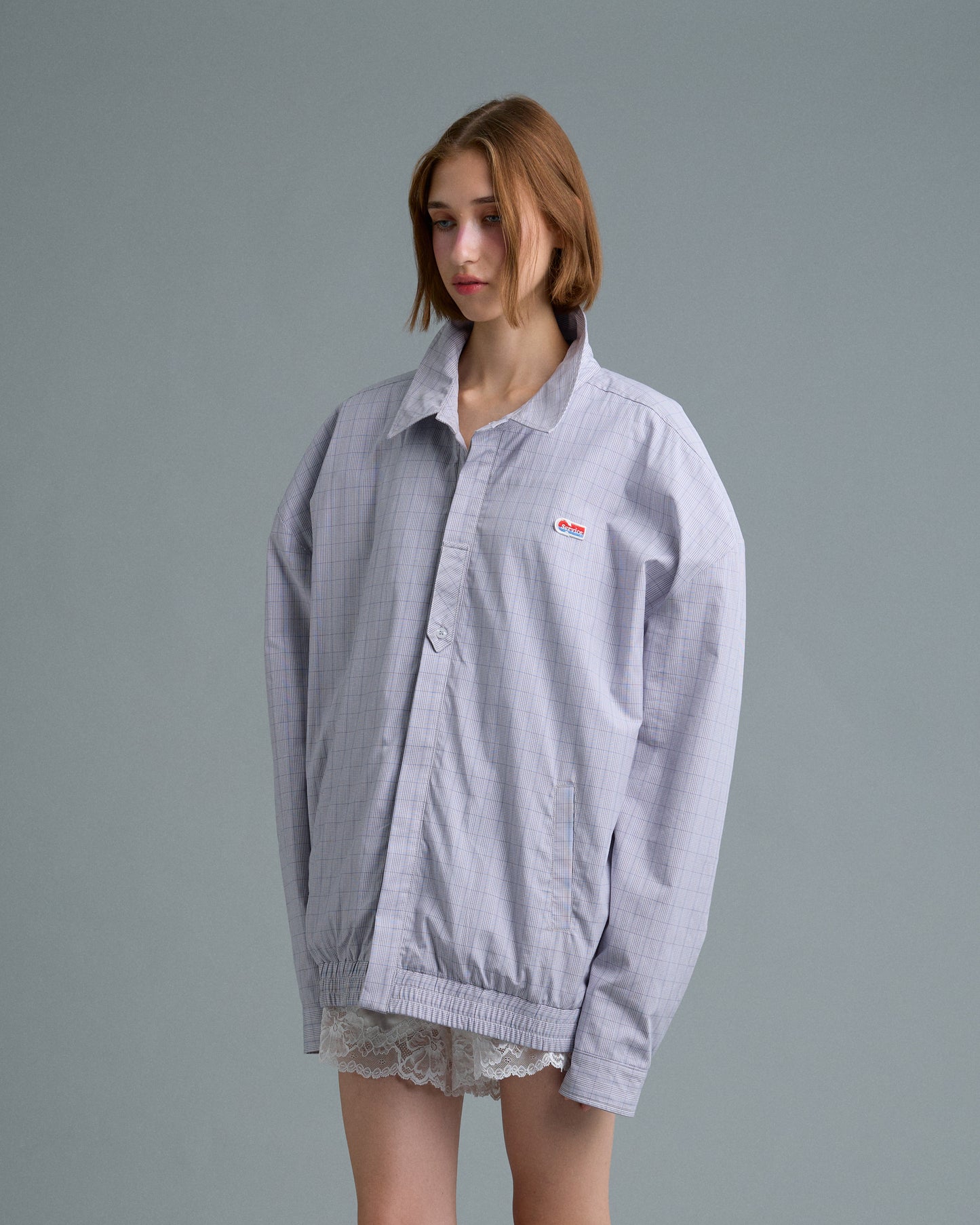 GINGHAM JACKET (GRAY)