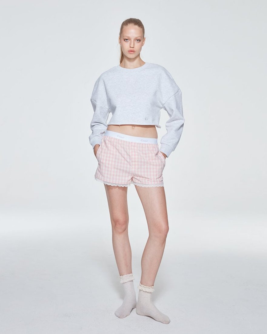 TERRY CROPPED TOP (GREY)