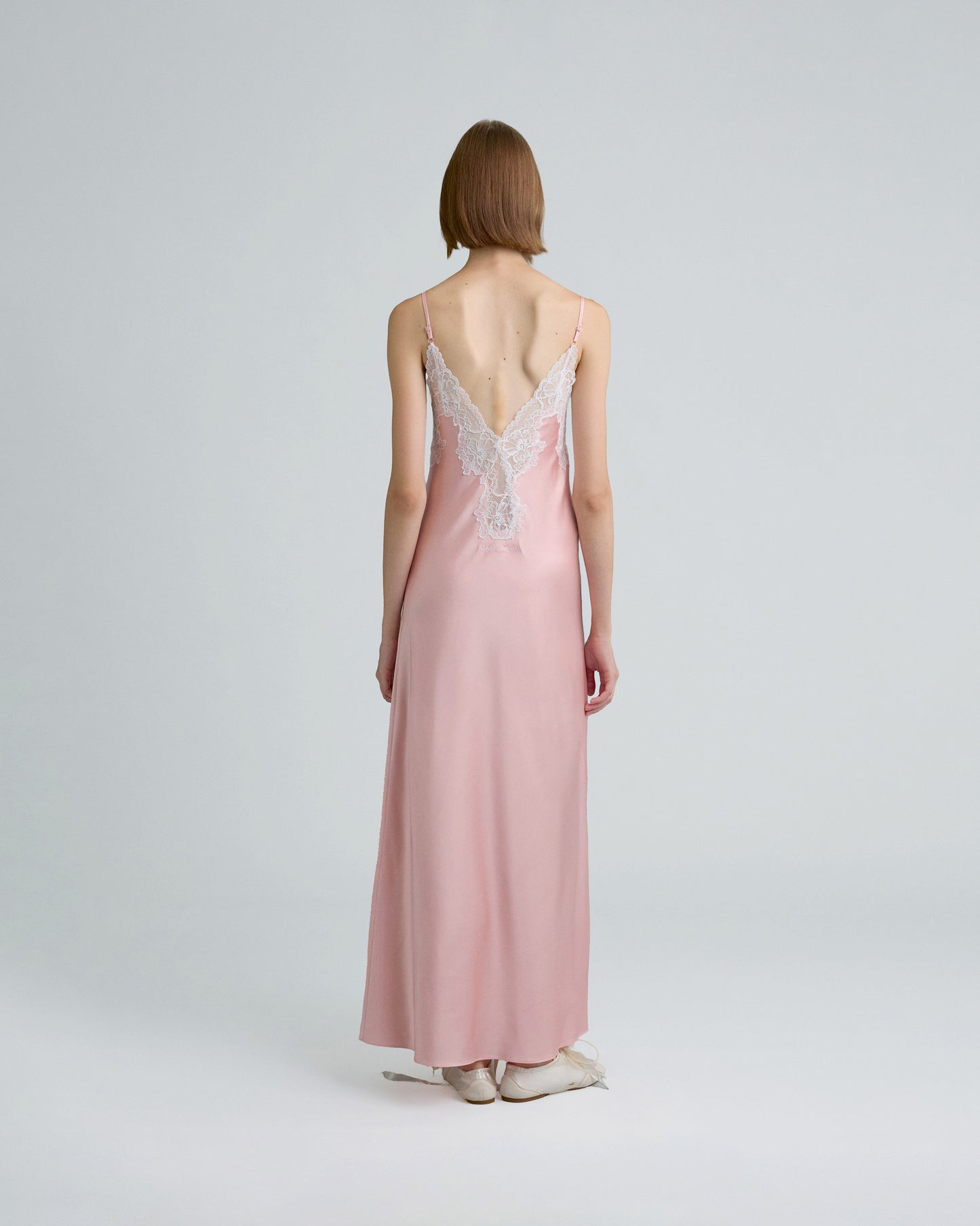C BELLA SATIN MAXI DRESS (PEACH)