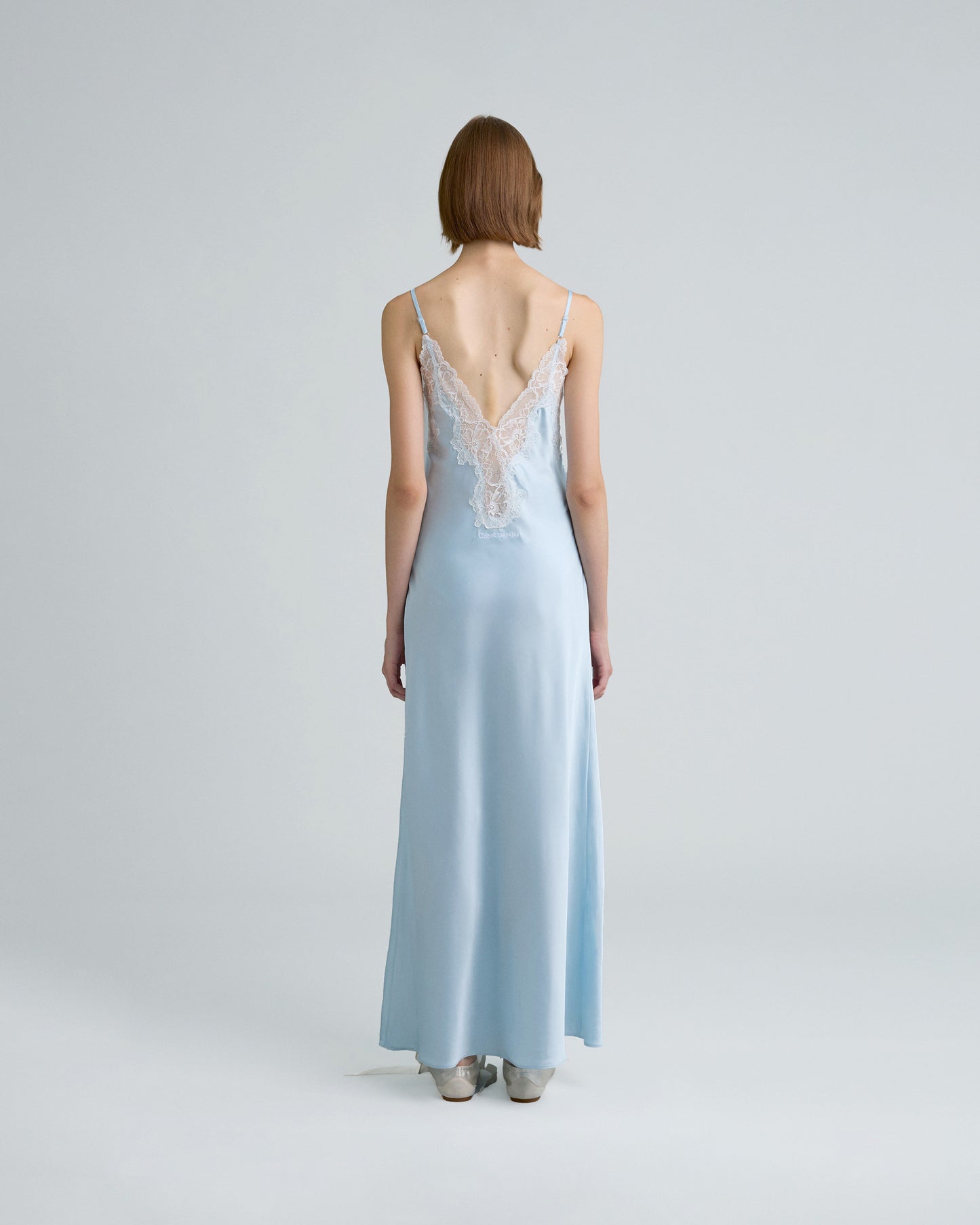 C BELLA SATIN MAXI DRESS (BLUE)