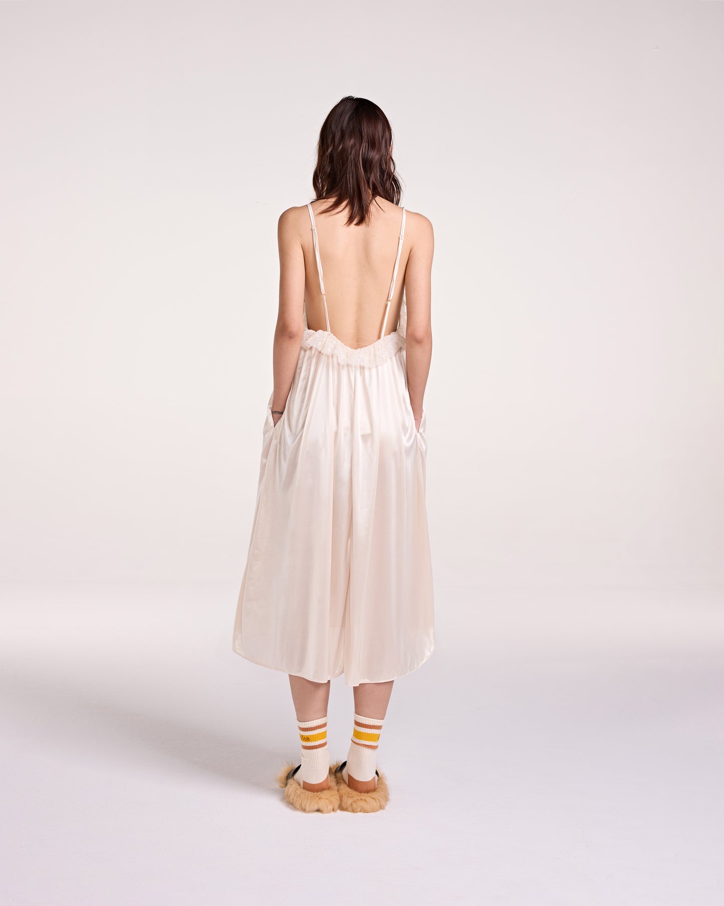 NUDE SLIP DRESS
