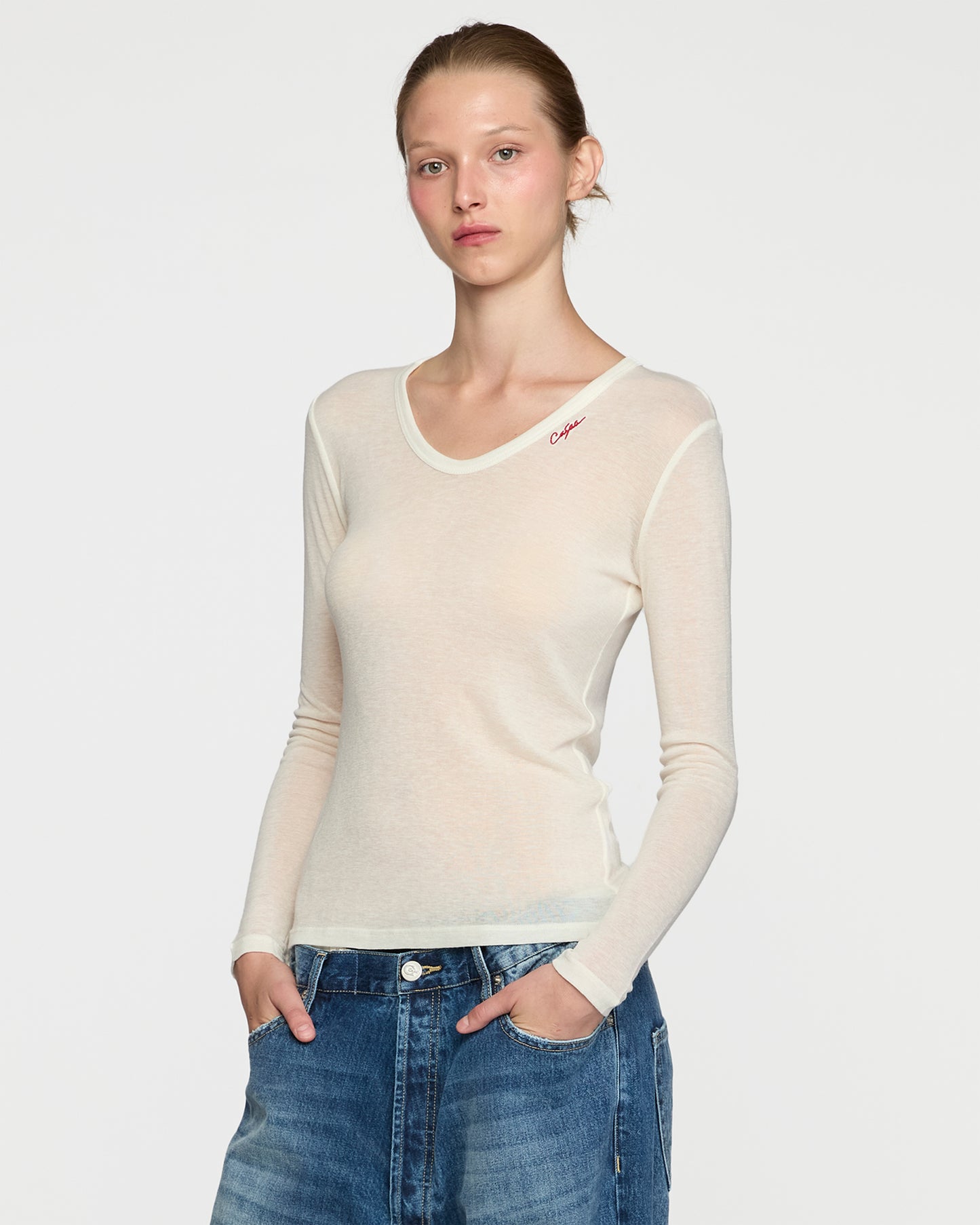 SHEER TOP (CREAM)