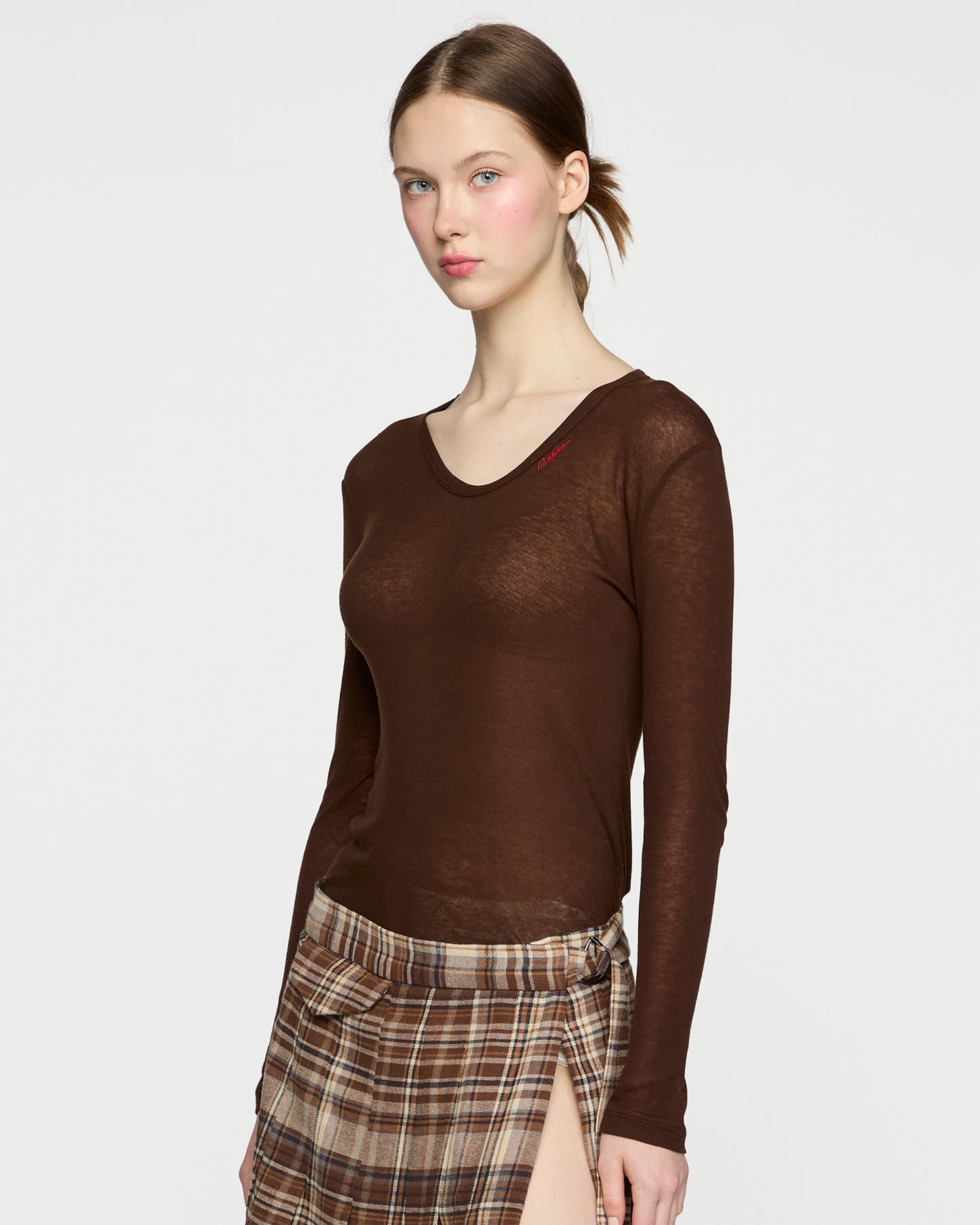 SHEER TOP (MOCHA)