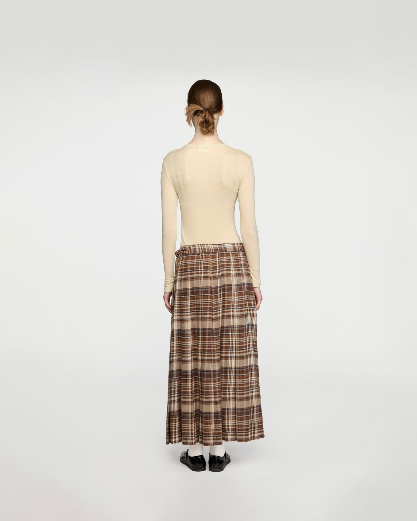 TARTAN PLEATED SKIRT