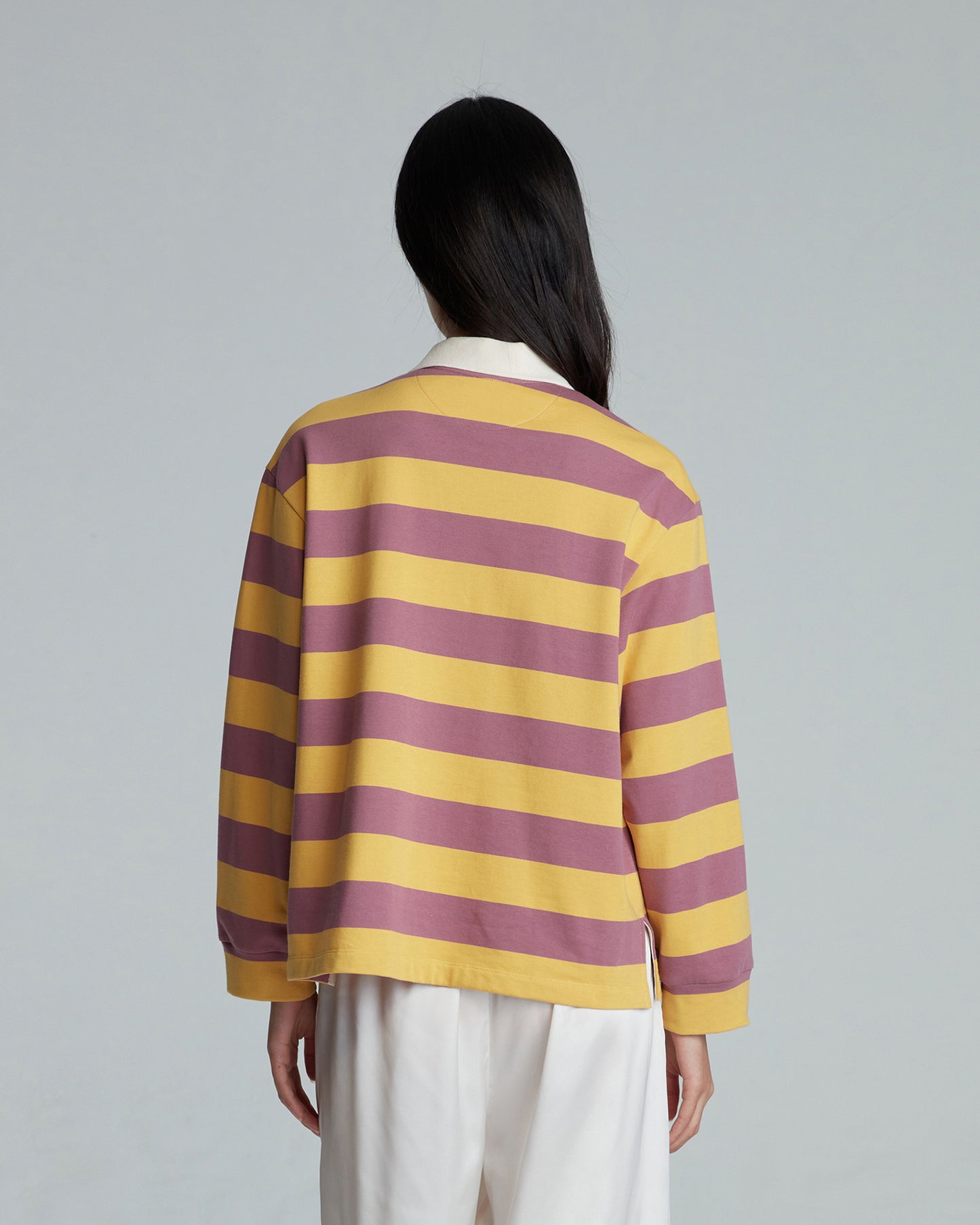 POLO STRIPE PURPLE TOP