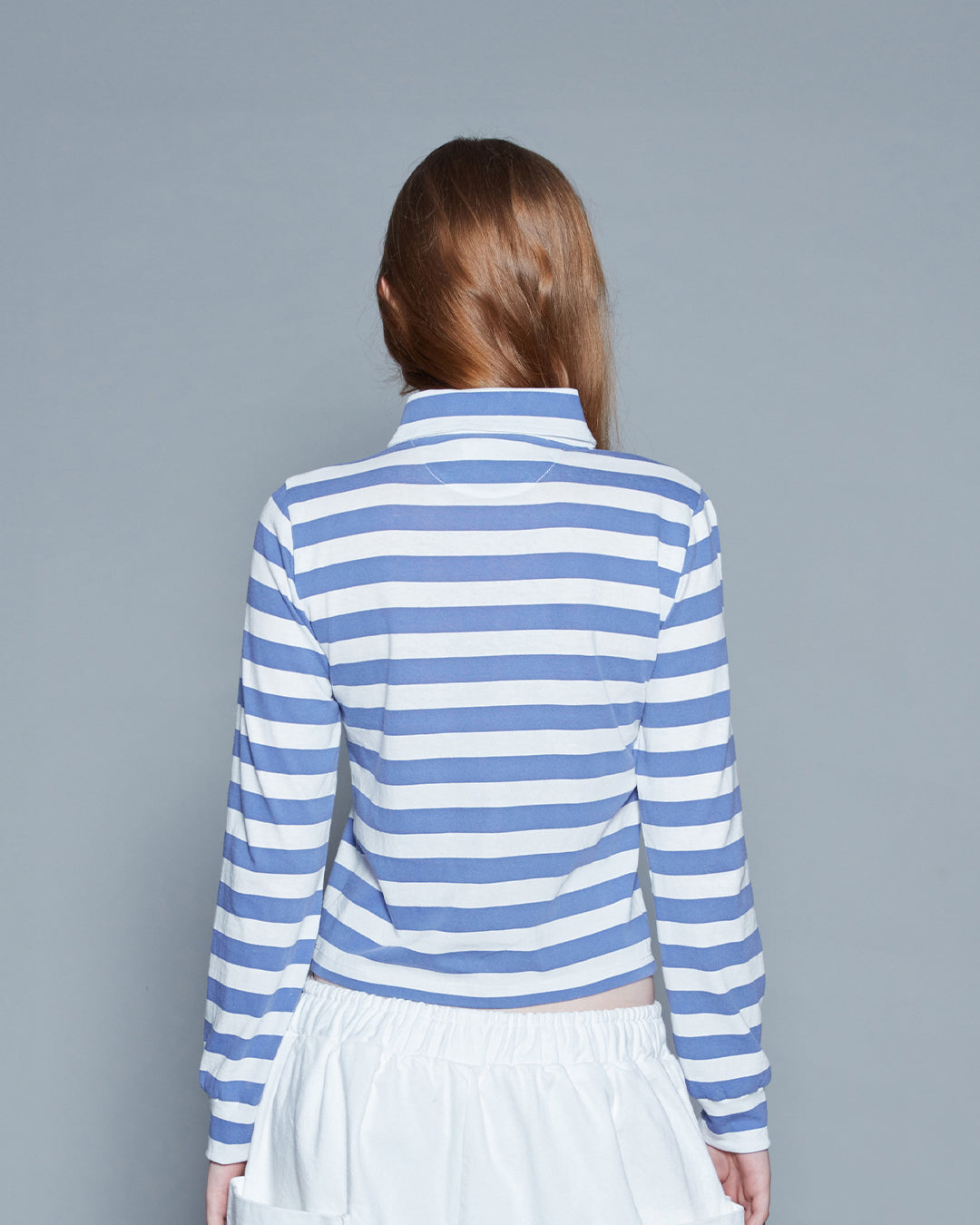 POLO STRIPE BLUE TOP (WOMEN)