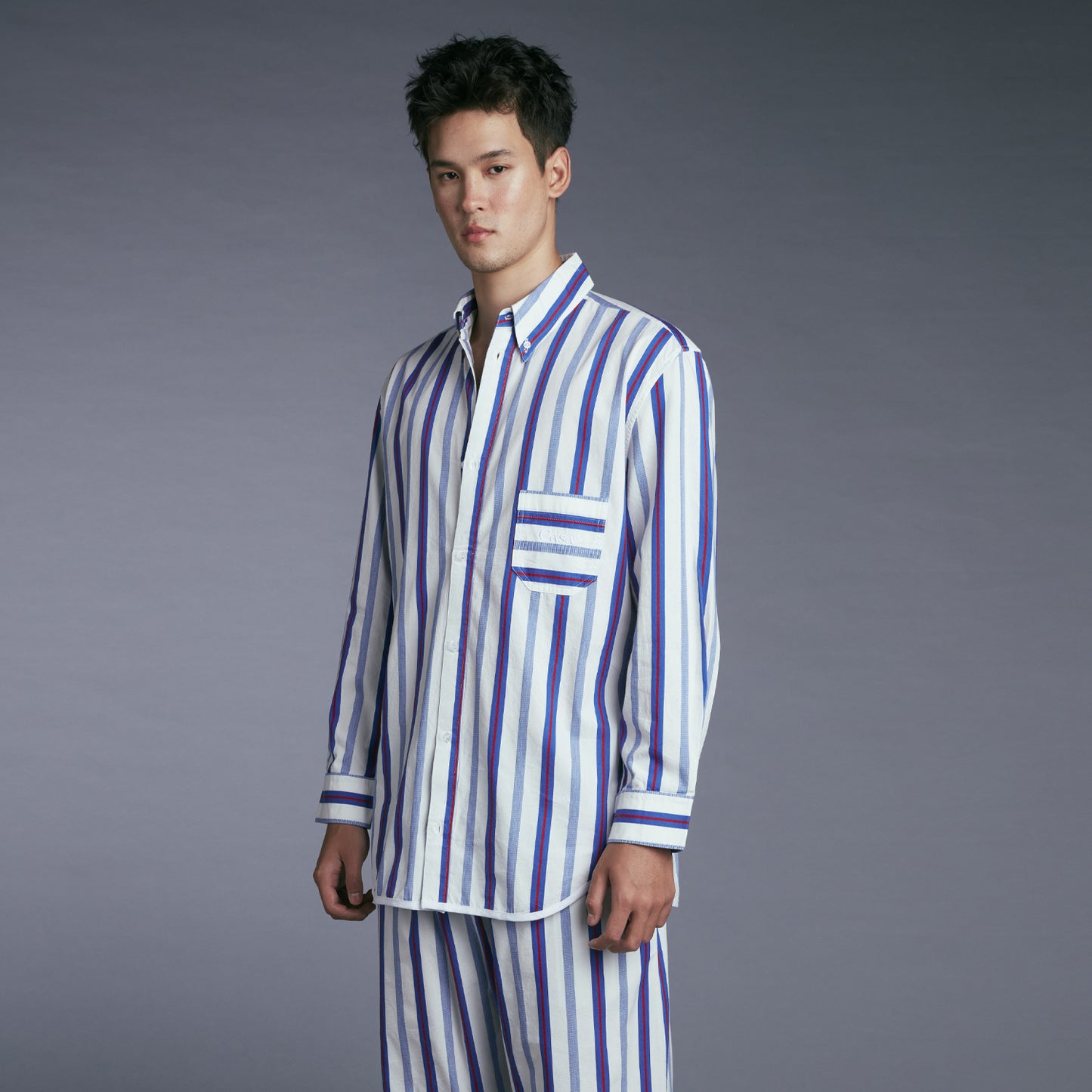 PJ SHIRT NAVY/WHITE