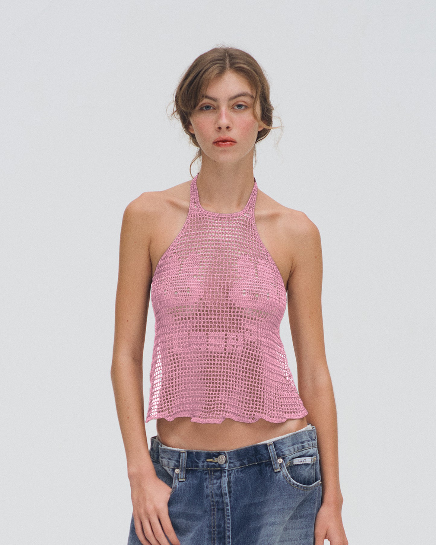 CONEY CROCHET HALTER TOP