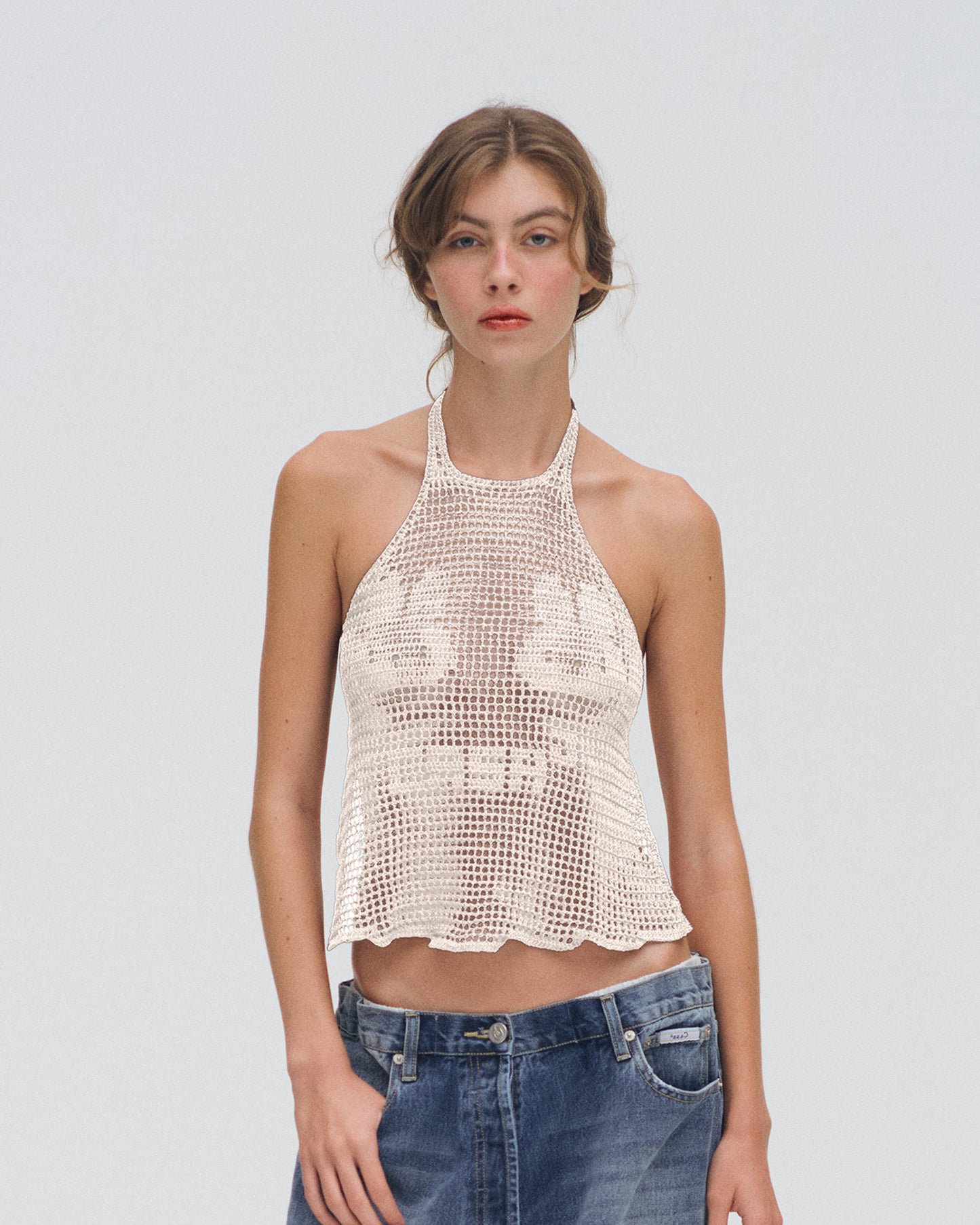 CONEY CROCHET HALTER TOP