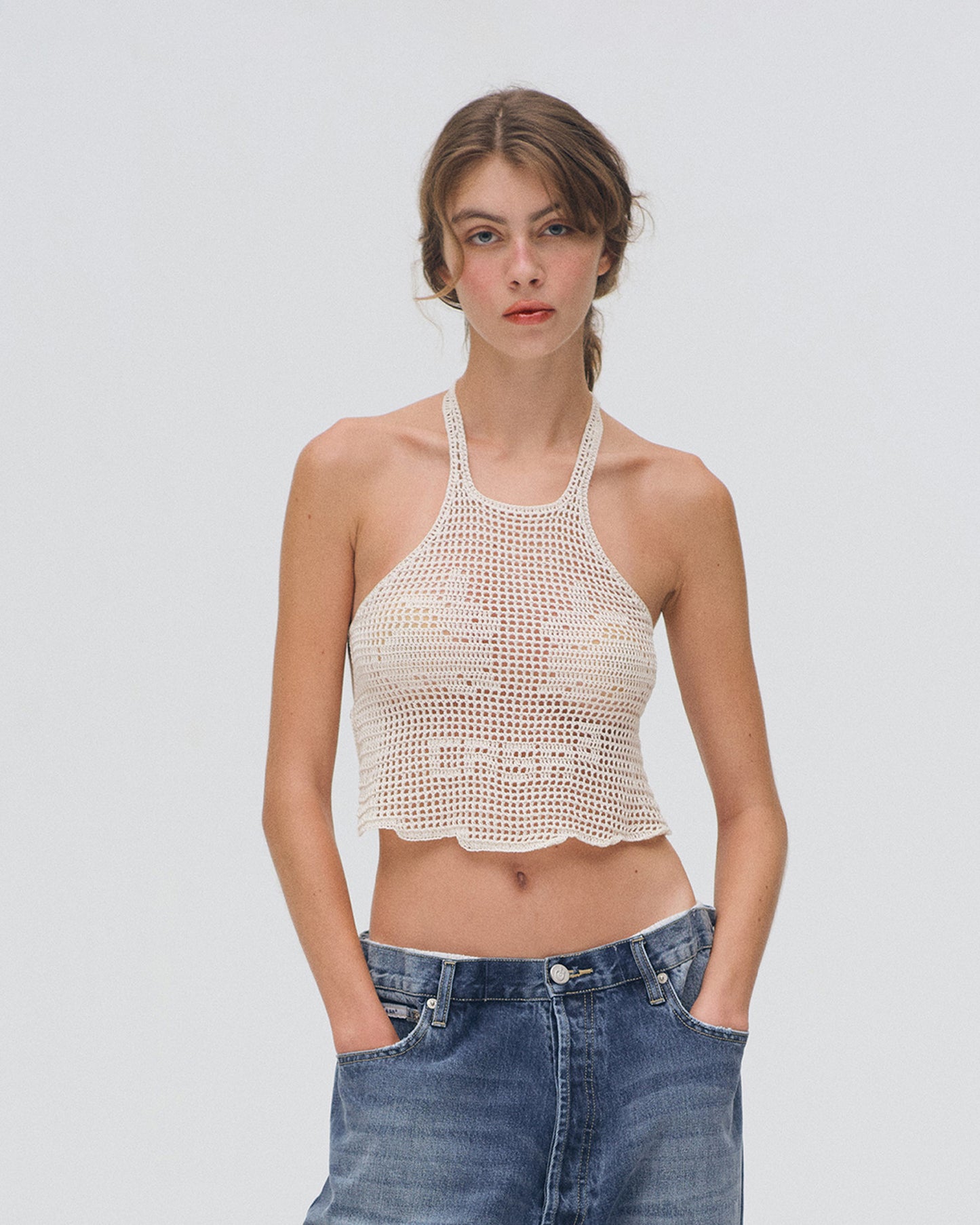 BUNNY CROCHET HALTER TOP