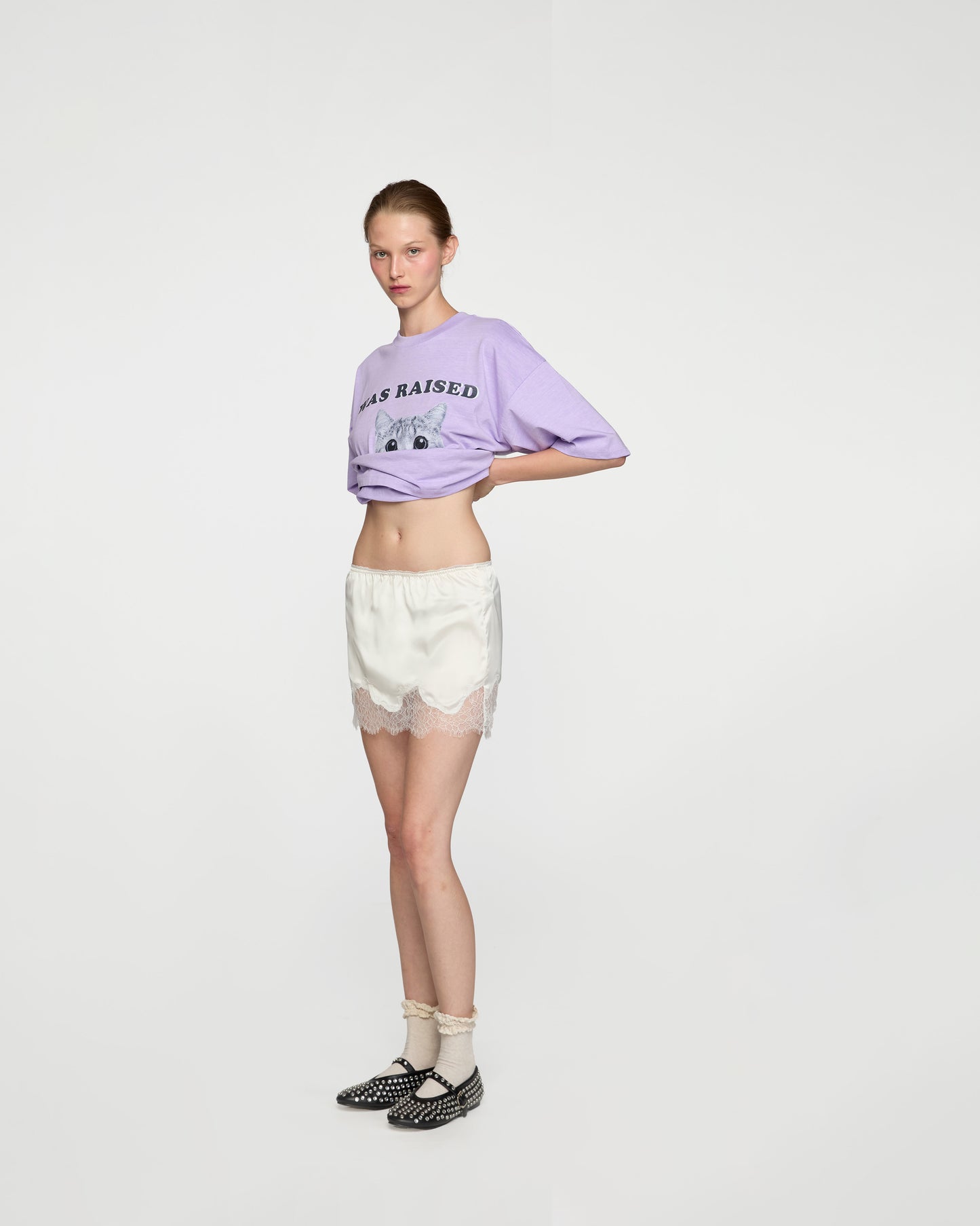 SATIN SKORT (OFF WHITE)