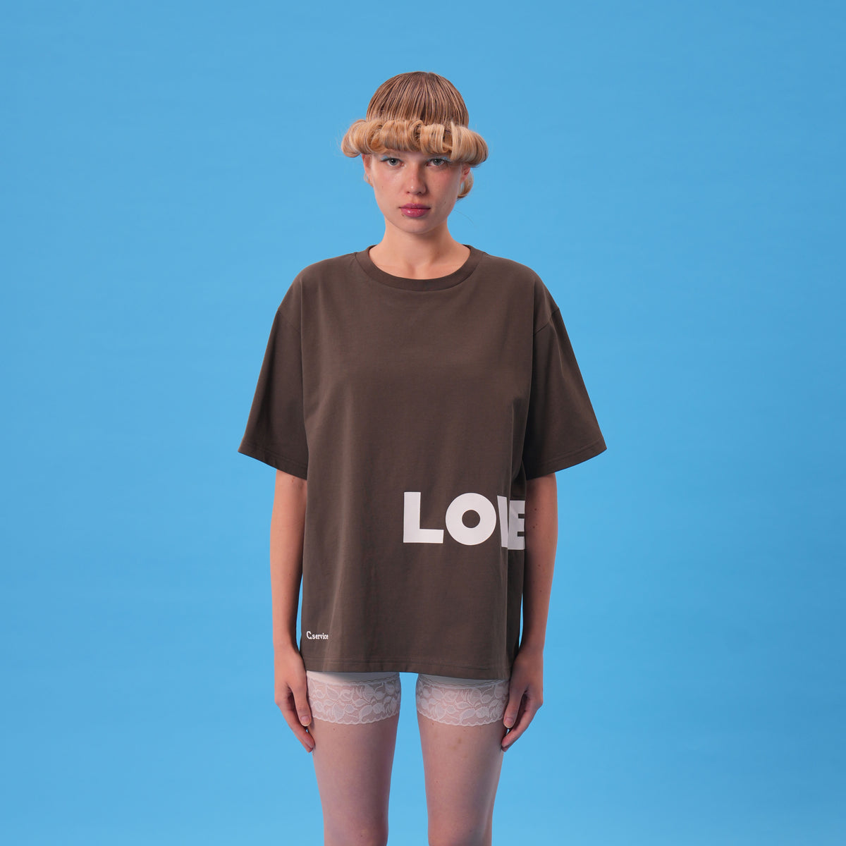 LOVE SERVICE TEE (GREY)