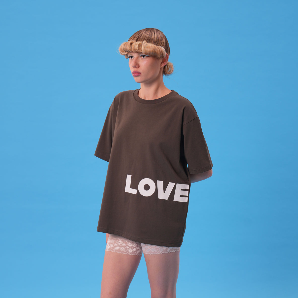 LOVE SERVICE TEE (GREY)