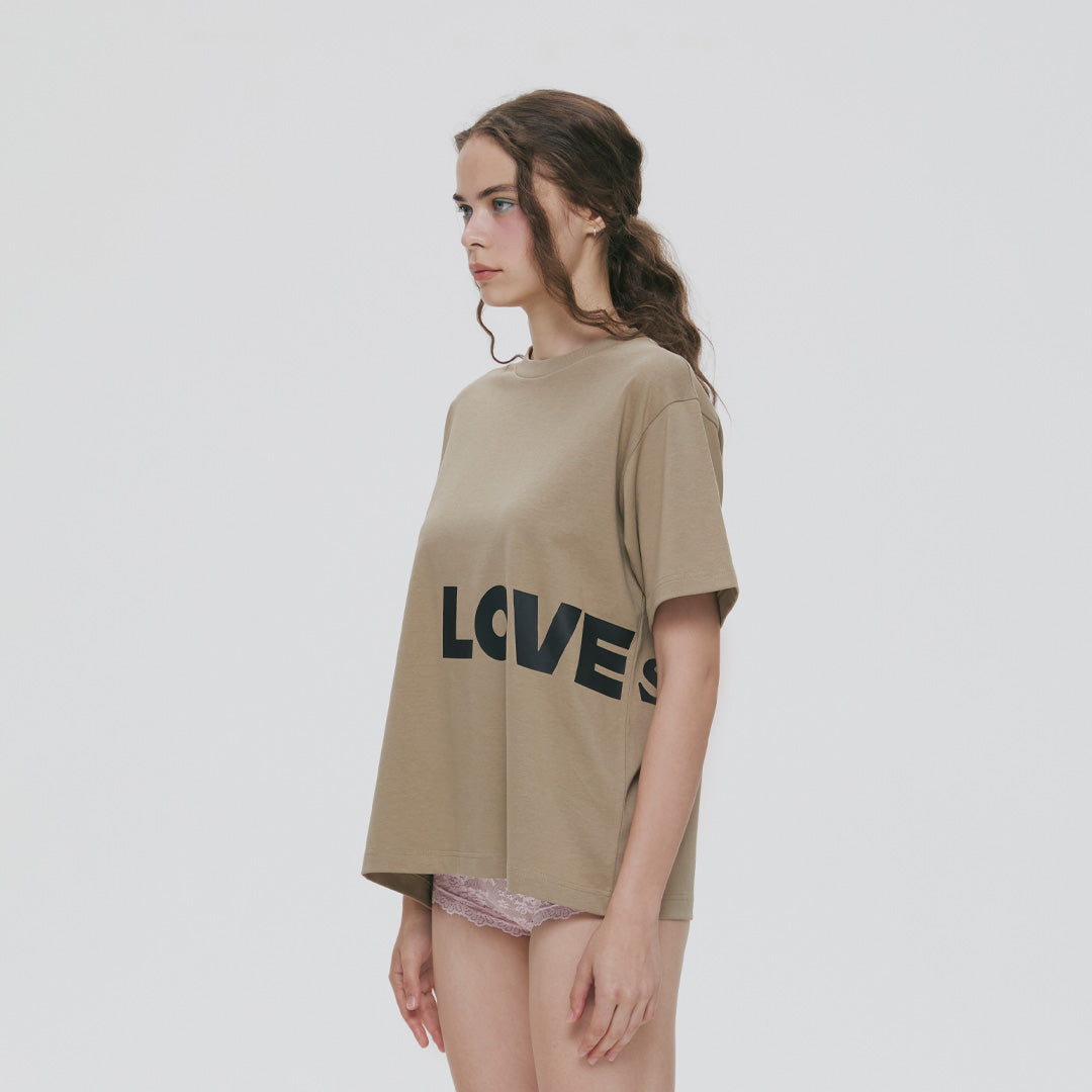 LOVE SERVICE TEE (KHAKI)
