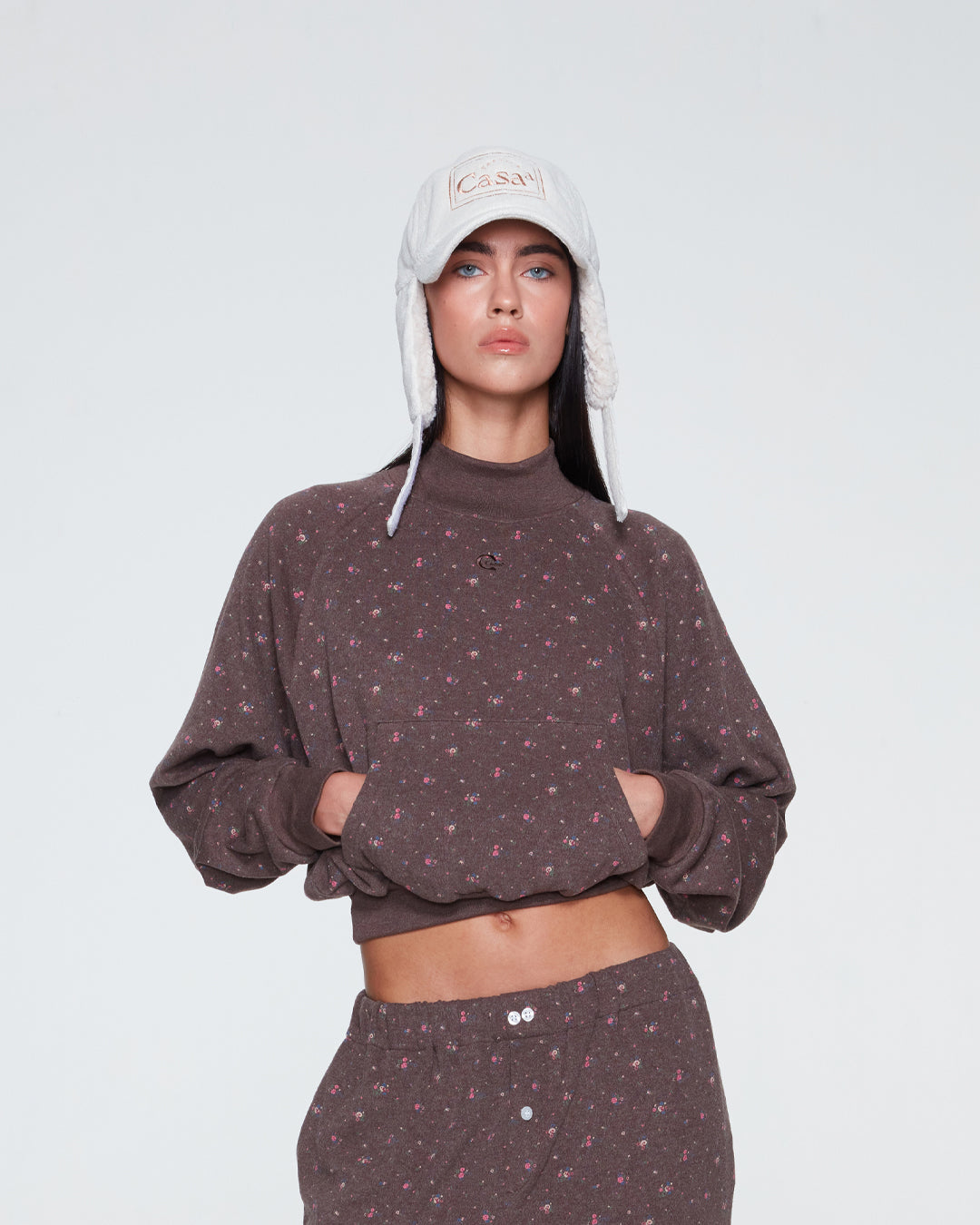 KHLOE SWEATER (FLORAL BROWN)