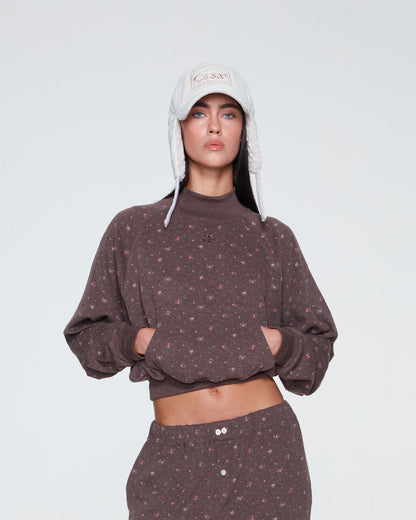 KHLOE SWEATER (FLORAL BROWN)