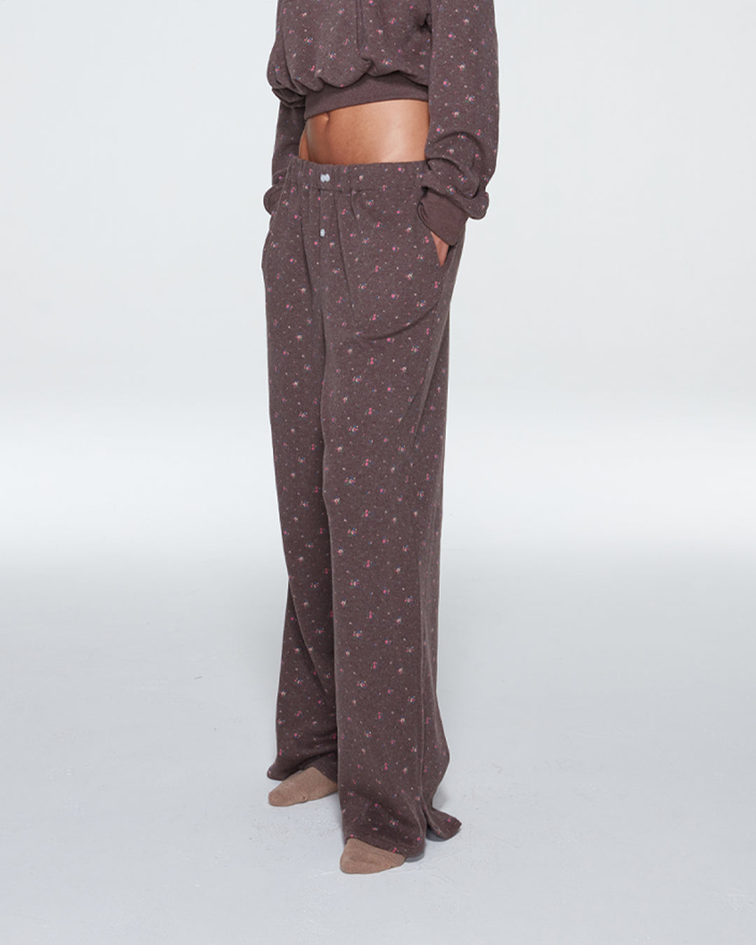 PJ PANTS (FLORAL BROWN)