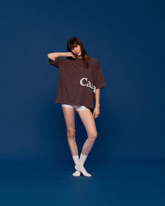TEE C LOGO (BROWN)