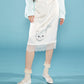 MIDI SATIN SKIRT (OFF WHITE)