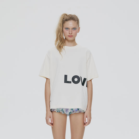 LOVE SERVICE TEE (CREAM)