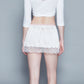LACE TRIMMED MINI SKIRT