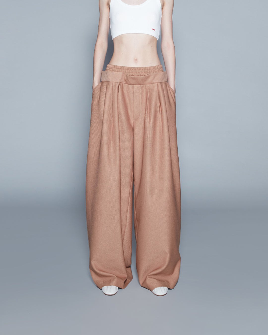 DOUBLE WAIST TROUSERS (BROWN)