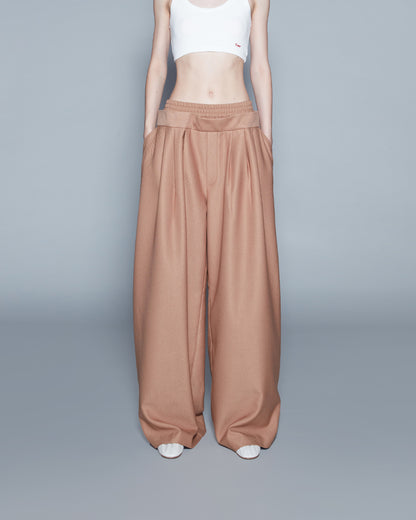 DOUBLE WAIST TROUSERS (BROWN)