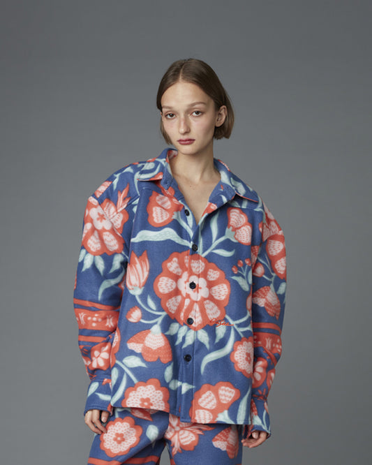 FLEECE SHIRT (FLORAL NAVY)
