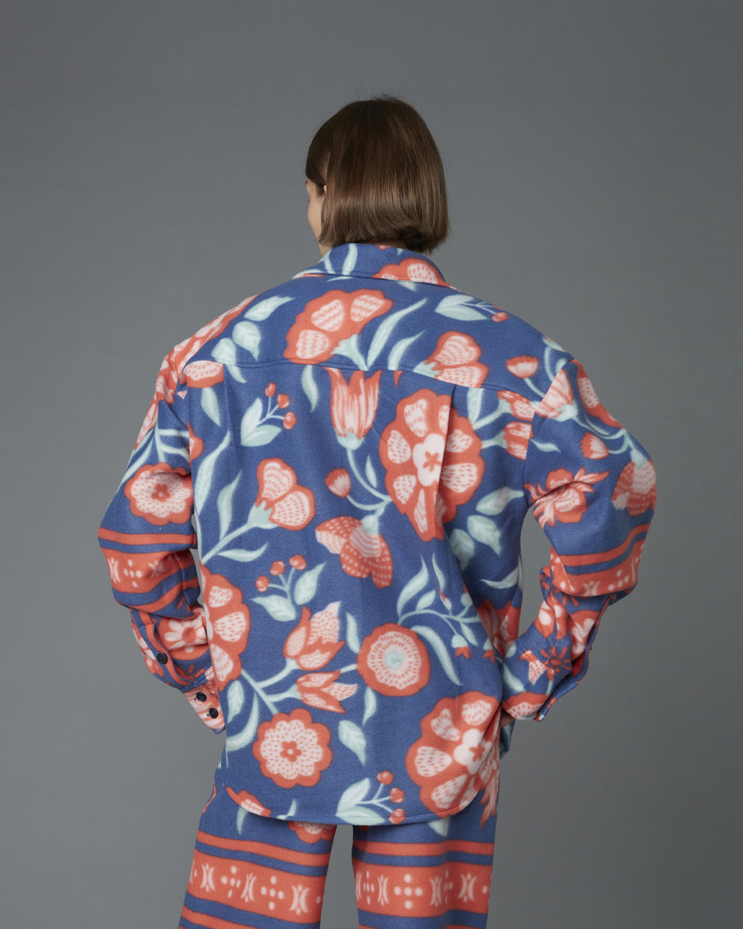 FLEECE SHIRT (FLORAL NAVY)