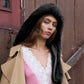 FAUX FUR HOOD SCARF BLACK