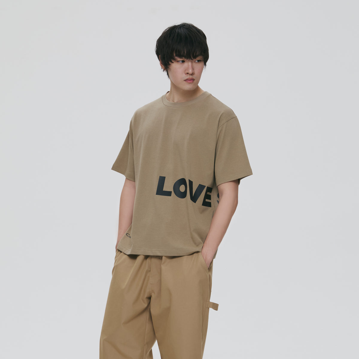 LOVE SERVICE TEE (KHAKI)