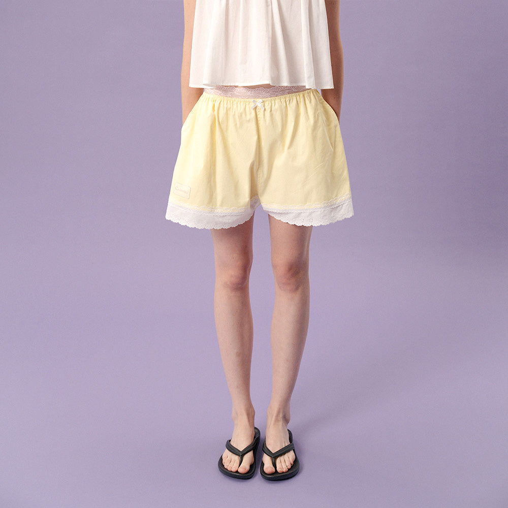C COTTON SHORTS (YELLOW)