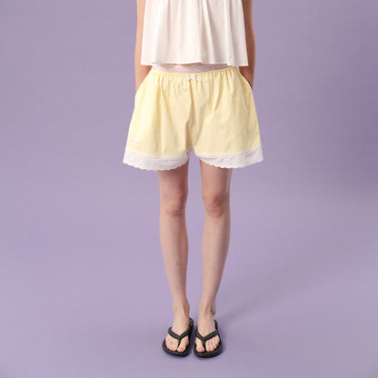 C COTTON SHORTS (YELLOW)