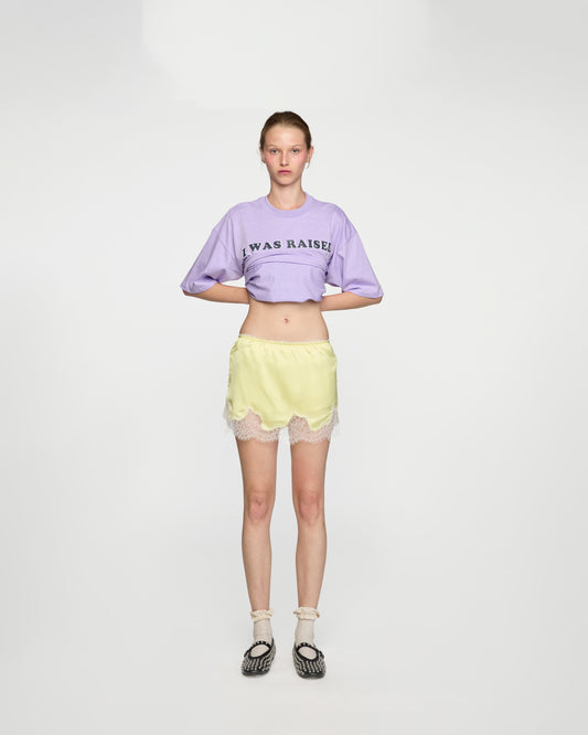 SATIN SKORT (YELLOW)