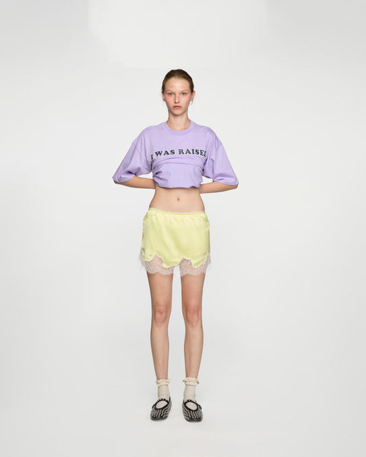 SATIN SKORT (YELLOW)