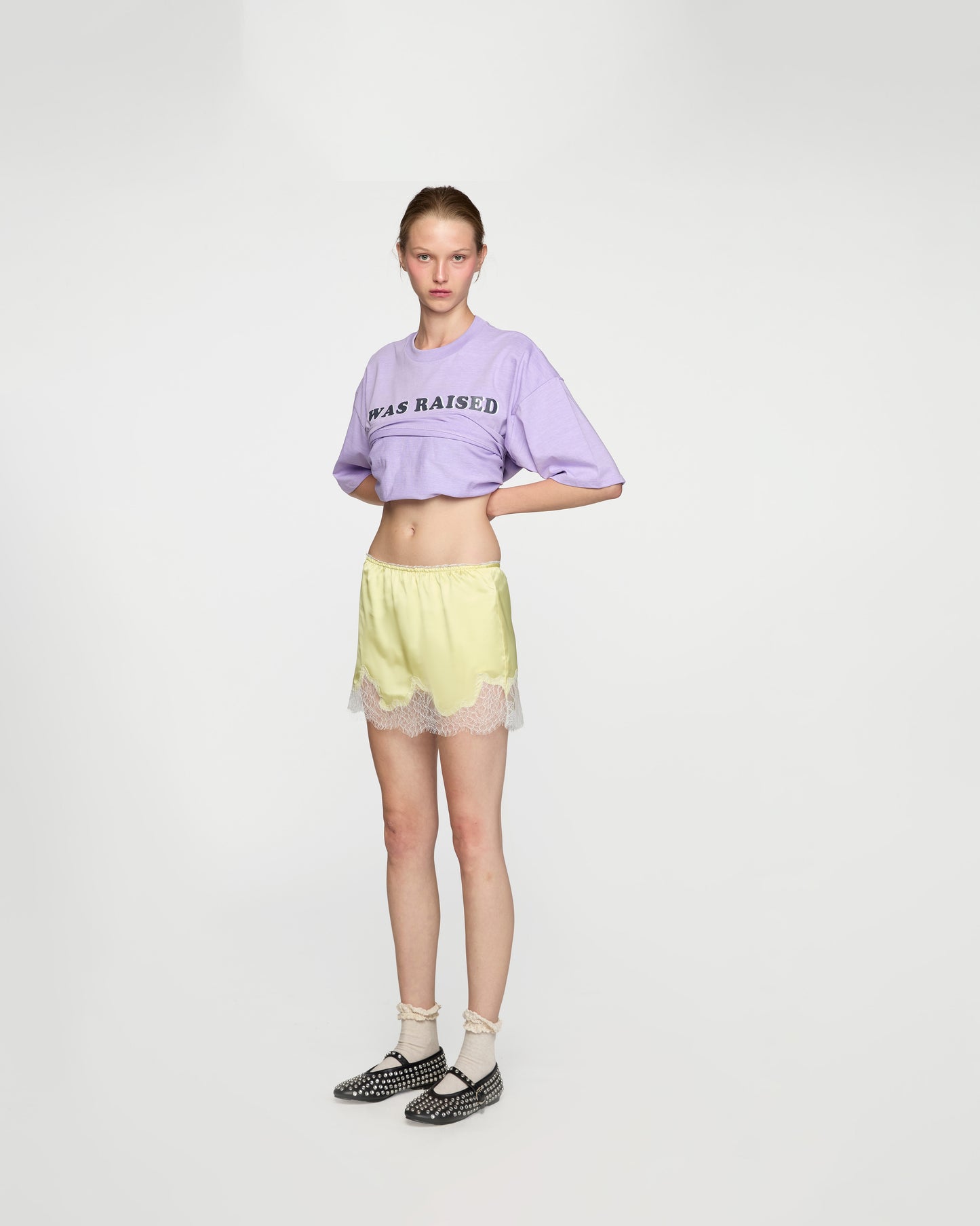 SATIN SKORT (YELLOW)