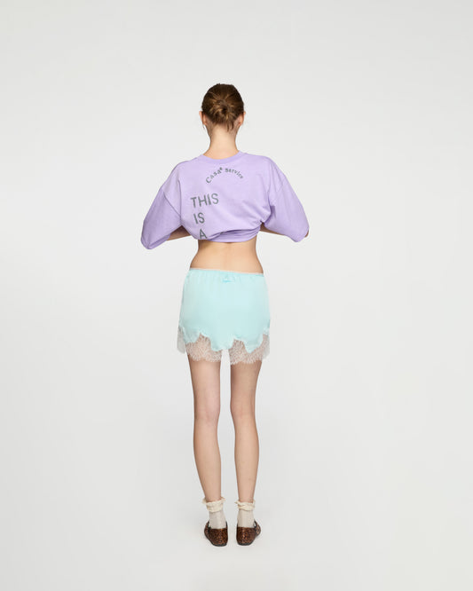 SATIN SKORT (BLUE)