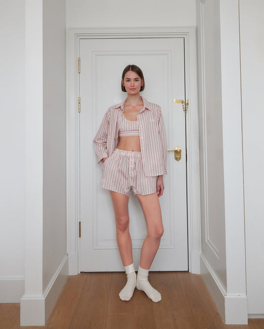 PJ SHIRT (PINK STRIPE)